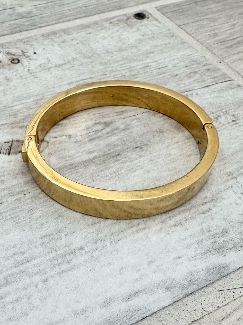 J Crew Gold Bangle Clasp Bracelet